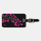 Roze Bougainvillea Gepersonaliseerd Bagagelabel (Voorkant horizontaal)