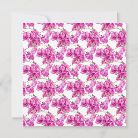 Roze bougainvillea redden de nieuwe datum bruiloft save the date (Achterkant)