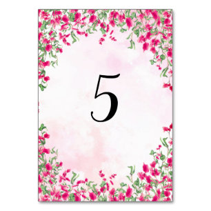 Roze Bougainvillea Tropisch Bos Bruiloft Shower Kaart