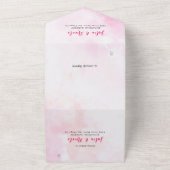 Roze Bougainvillea Tropisch Bos Trouwdouche All In One Uitnodiging (Buitenkant)