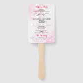 Roze Bougainvillea Tropisch Bos Trouwdouche Handwaaier (Achterkant)