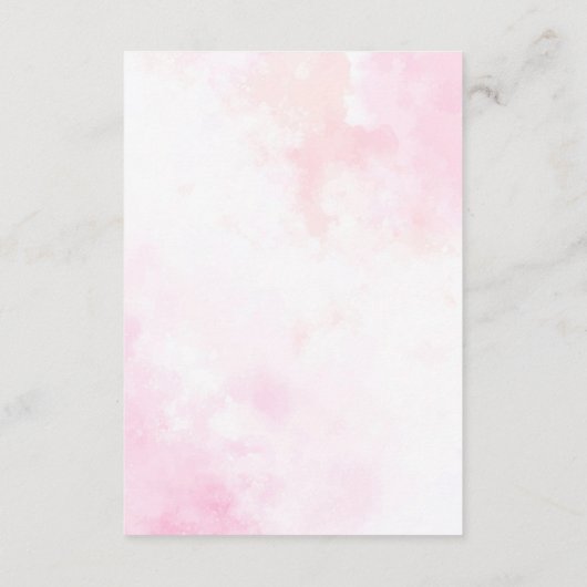 Roze Bougainvillea Tropisch Bos Trouwdouche Informatiekaartje (Achterkant)