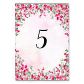 Roze Bougainvillea Tropisch Bos Trouwdouche Kaart (Achterkant)