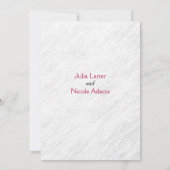 Roze Bougainvillea Tropisch Bos Trouwdouche Kaart (Achterkant)