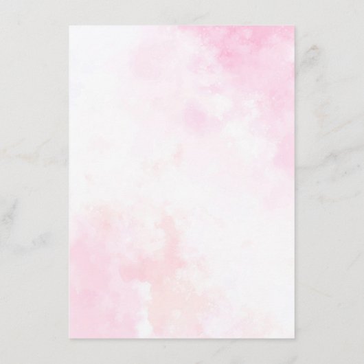 Roze Bougainvillea Tropisch Bos Trouwdouche Menu (Achterkant)