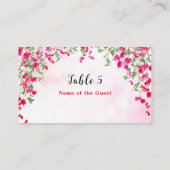 Roze Bougainvillea Tropisch Bos Trouwdouche Plaatskaartje (Achterkant)