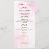 Roze Bougainvillea Tropisch Bos Trouwdouche Programmakaart (Achterkant)