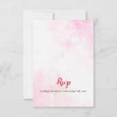Roze Bougainvillea Tropisch Bos Trouwdouche RSVP Kaartje (Achterkant)