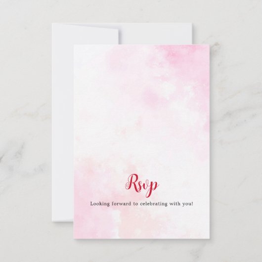 Roze Bougainvillea Tropisch Bos Trouwdouche RSVP Kaartje (Achterkant)