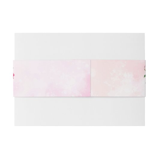 Roze Bougainvillea Tropisch Bos Trouwdouche Uitnodigingen Wikkel (Achterkant Voorbeeld)