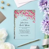 Roze Bougainvillea Tropisch Woud Huwelijk Acryl Uitnodigingen (Insitu (Huwelijk))