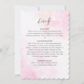 Roze Bougainvillea Tropisch Woud Krans Trouwen Kaart (Achterkant)