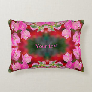Roze Bougainvillebloem Accent Kussen