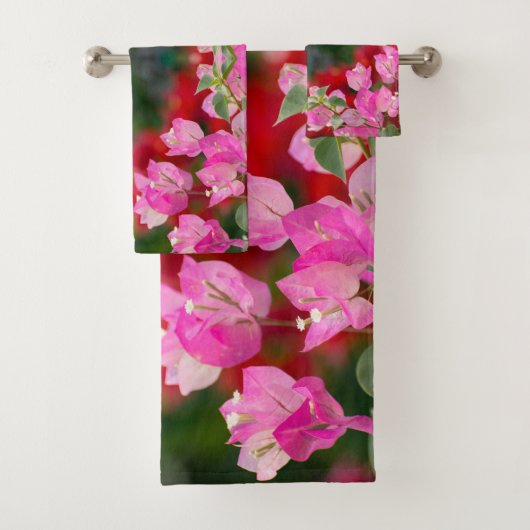 Roze Bougainvillebloem Bad Handdoek (Insitu)