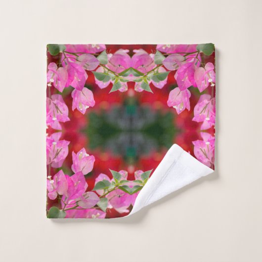 Roze Bougainvillebloem  Bad Handdoek (Wasdoekje)