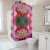 Roze Bougainvillebloem Douchegordijn (In situ)