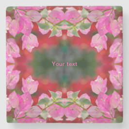 Roze Bougainvillebloem   Stenen Onderzetter