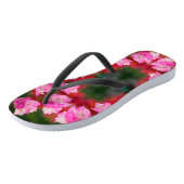 Roze Bougainvillebloem Teenslippers (Schuin)