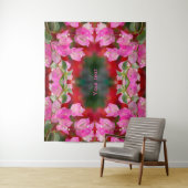 Roze Bougainvillebloem Wandkleed (In situ)