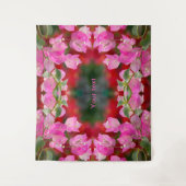 Roze Bougainvillebloem Wandkleed (Voorkant)