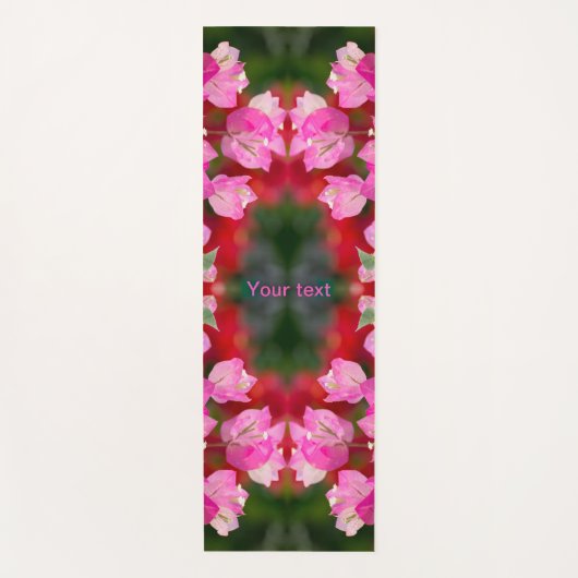 Roze Bougainvillebloem  Yogamat (Voorkant)