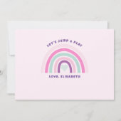 Roze Bounce House Kasteel Verjaardag Foto Kaart (Achterkant)