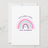 Roze Bounce House Kasteel Verjaardag Kaart (Achterkant)