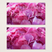 roze bounty, Save the Date Visitekaartje (Voorkant /achterkant)