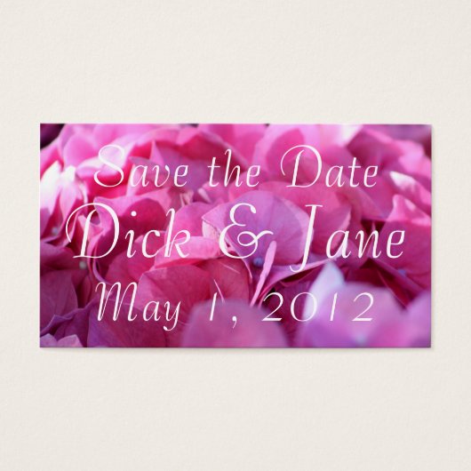 roze bounty, Save the Date Visitekaartje (Voorkant)