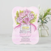 Roze Bouquet Bridal Luncheon Shower Kaart (Staand voorkant)
