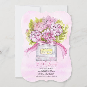 Roze Bouquet Bridal Luncheon Shower Kaart