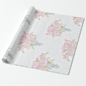  Roze Bouquet Cadeaupapier (Uitgerold)