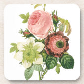 Roze  Bouquet Drankjes Onderzetter (Voorkant)