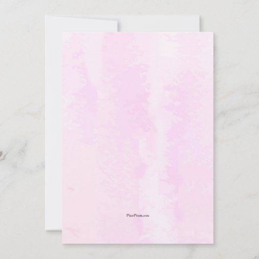 Roze Bouquet Engagement Party Kaart (Achterkant)