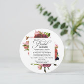 Roze Bouquet Floral Vrijgezellenfeest Kaart (Staand voorkant)