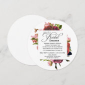 Roze Bouquet Floral Vrijgezellenfeest Kaart (Voorkant / Achterkant)