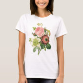 Roze  Bouquet T-shirt (Voorkant)