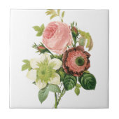 Roze  Bouquet Tegeltje (Voorkant)