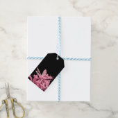 Roze bouquet tropisch cadeaulabel (Met Touw)