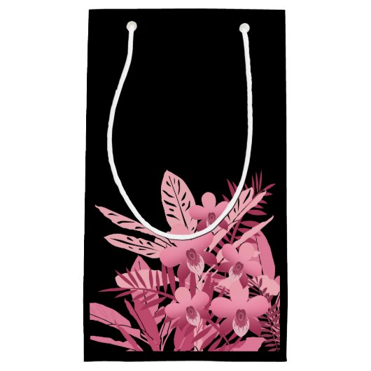Roze bouquet tropisch klein cadeauzakje (Voorkant)