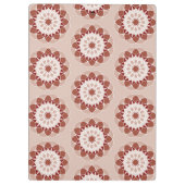 Roze Bourgogne Bloem Motief Monogram Klembord (Achterkant)