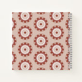 Roze Bourgogne Bloem Motief Monogram Notitieboek (Achterkant)