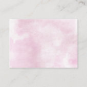 Roze Bourgogne Bloemen Baby shower Luier Raffle Informatiekaartje (Achterkant)