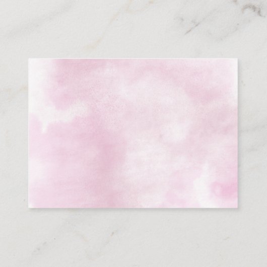 Roze Bourgogne Bloemen Baby shower Luier Raffle Informatiekaartje (Achterkant)