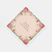 Roze Bourgogne en groen Servet (Hoek)