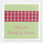 Roze Bourgogne en Mint Groen Servet (Voorkant)