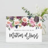 Roze, Bourgogne en vijgenflorale matron (Staand voorkant)