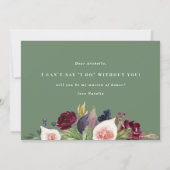 Roze, Bourgogne en vijgenflorale matron (Achterkant)