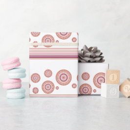 Roze Bourgogne en wit Cadeaupapier