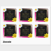 Roze Bourgogne Glitter Black Product Labels Logo (Vel)